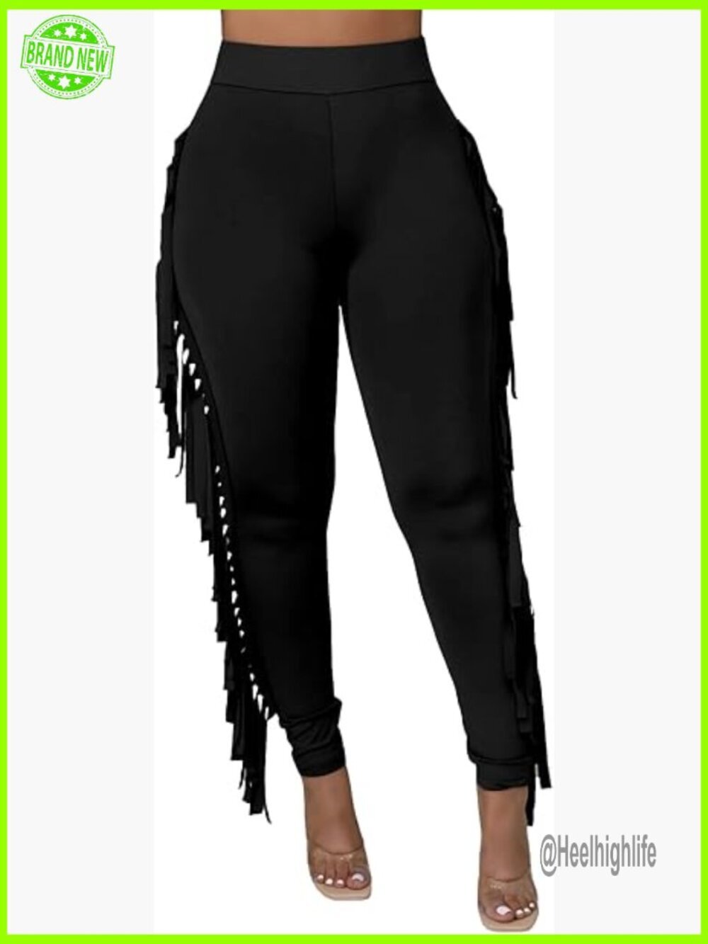 High Waist Fringed Bodycon Jogger Casual Lounge Pants